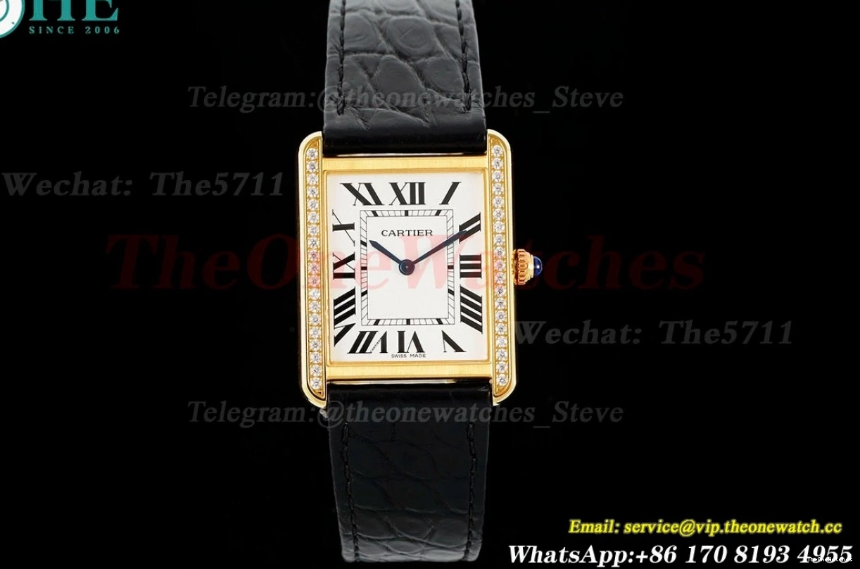 White LE YG 27.4mm AF Quartz Dia Dial Tank Solo 0203